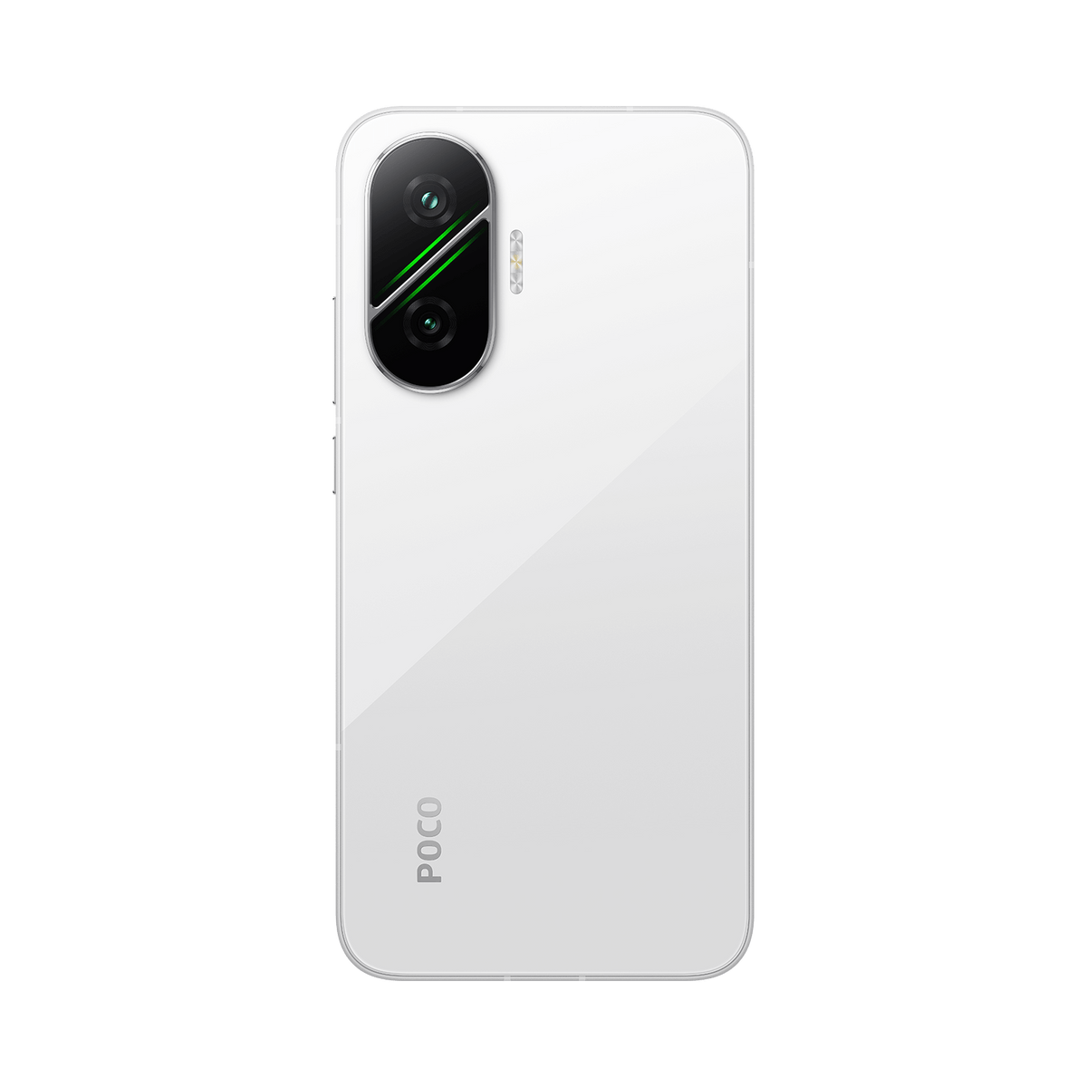 Xiaomi POCO F7 in Weiß – Rückseite mit Kamera