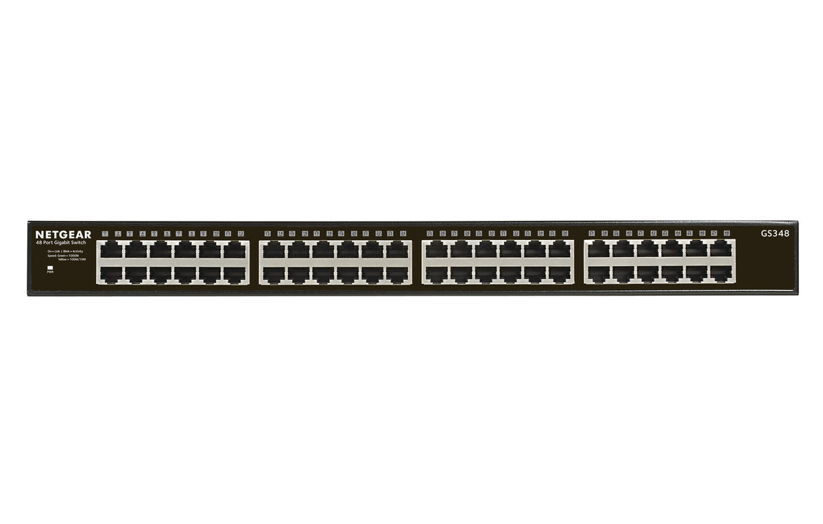 NETGEAR GS348 – 48-Port Gigabit-Switch, unmanaged