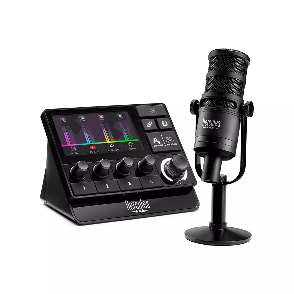 Hercules Stream Essentials Kit – XLR-Mikrofon + Controller